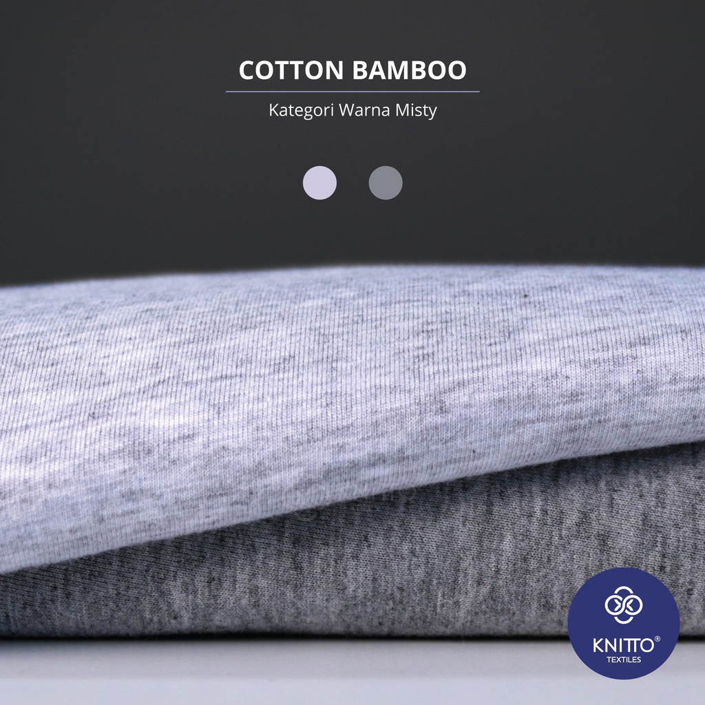 Bahan Kaos Kain Cotton Bamboo 30s Kategori Warna Misty Sedang Rib Shopee Indonesia