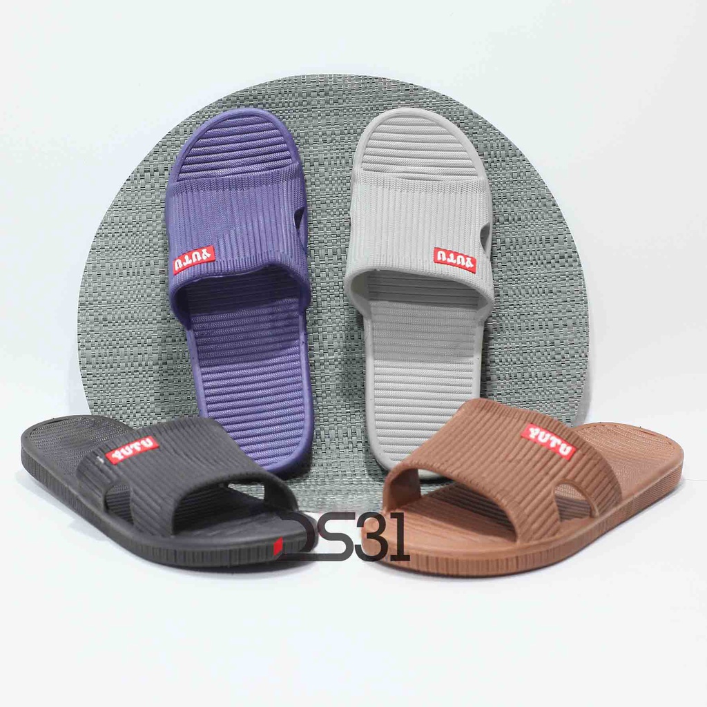 SANDAL PRIA DAN WANITA SLIP ON EMPUK DAN RINGAN YUTU 1604