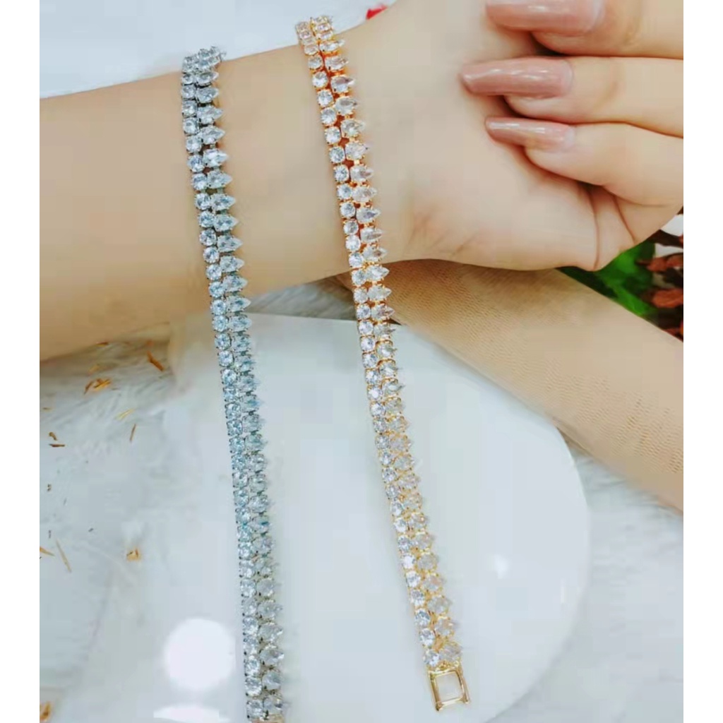 Gelang Xuping Mata Full Lapis Emas Perhiasan L13-15