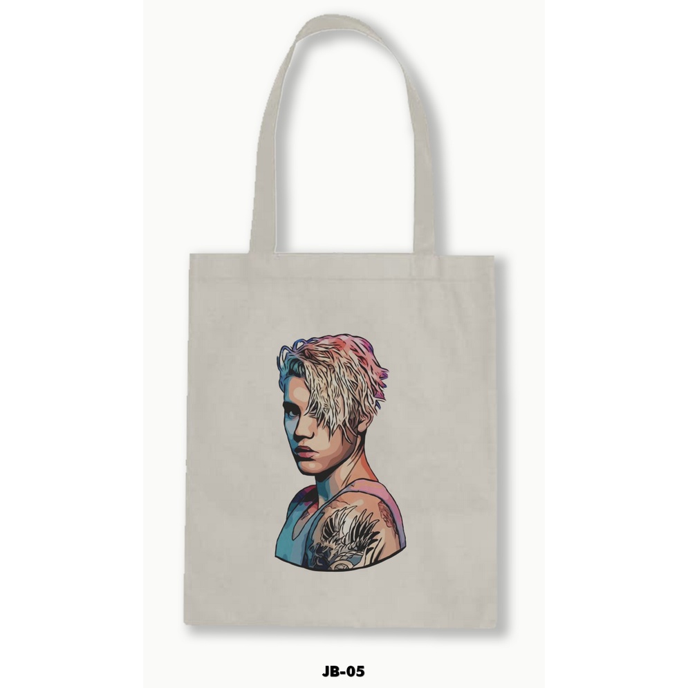 TOTE BAG BLACU - JUSTIN BIEBER