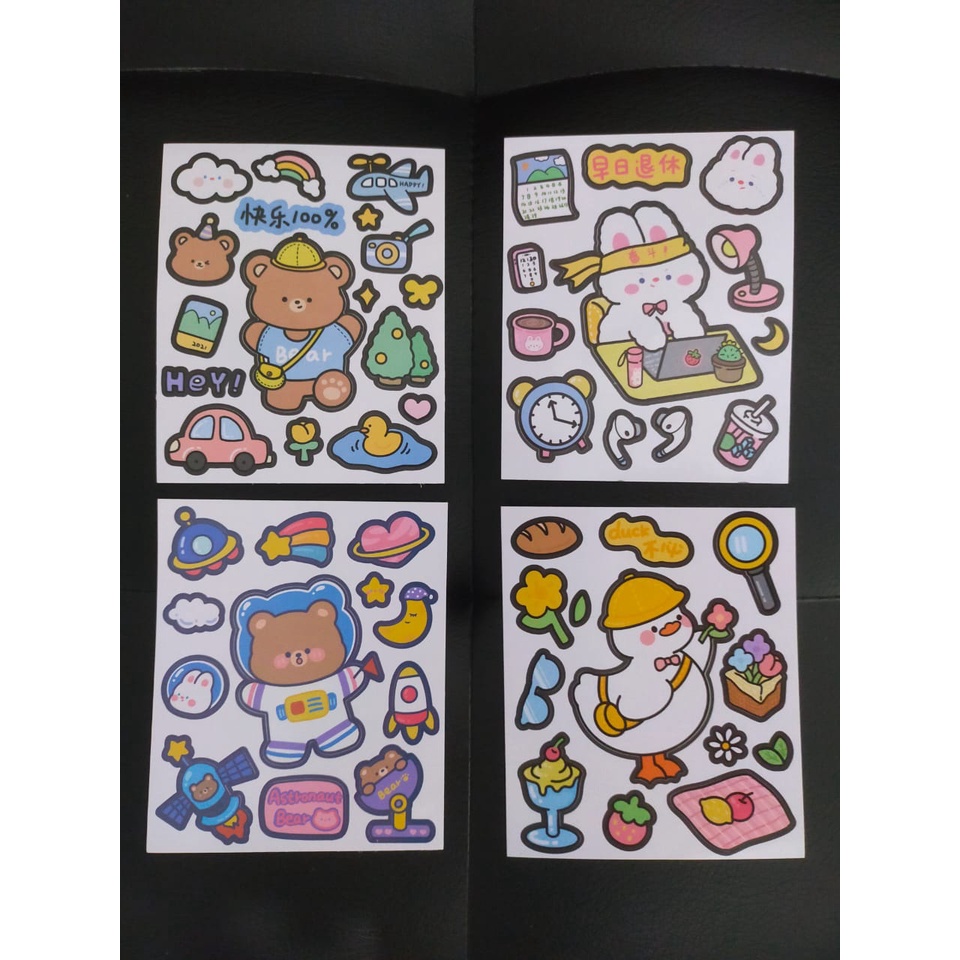 

STICKER PVC KARTUN BINATANG 2 ANIMAL DIY BUJO AESTHETIC SCRAPBOOK LOVERSTUFF