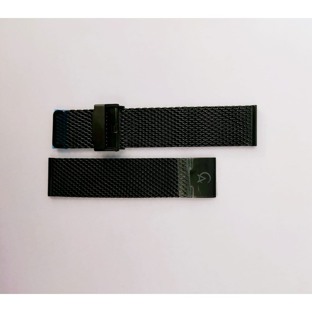 [Free Baterai] TALI RANTAI PASIR ALEXANDRE CHRISTIE 22 MM FULL BLACK STAINLESS STEEL ORIGINAL