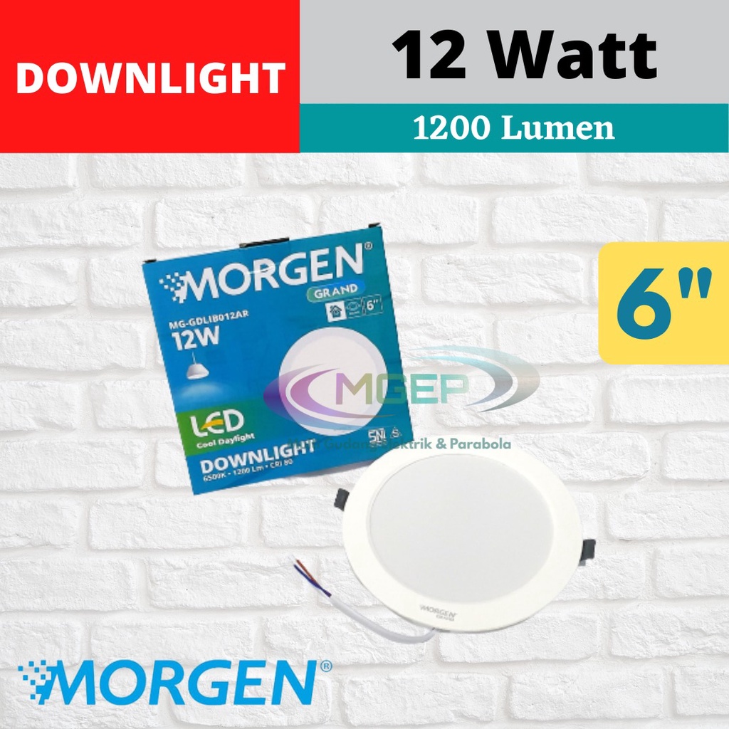 Morgen Downlight Bulat Grand Series IB Tanam 12 Watt White Super Murah