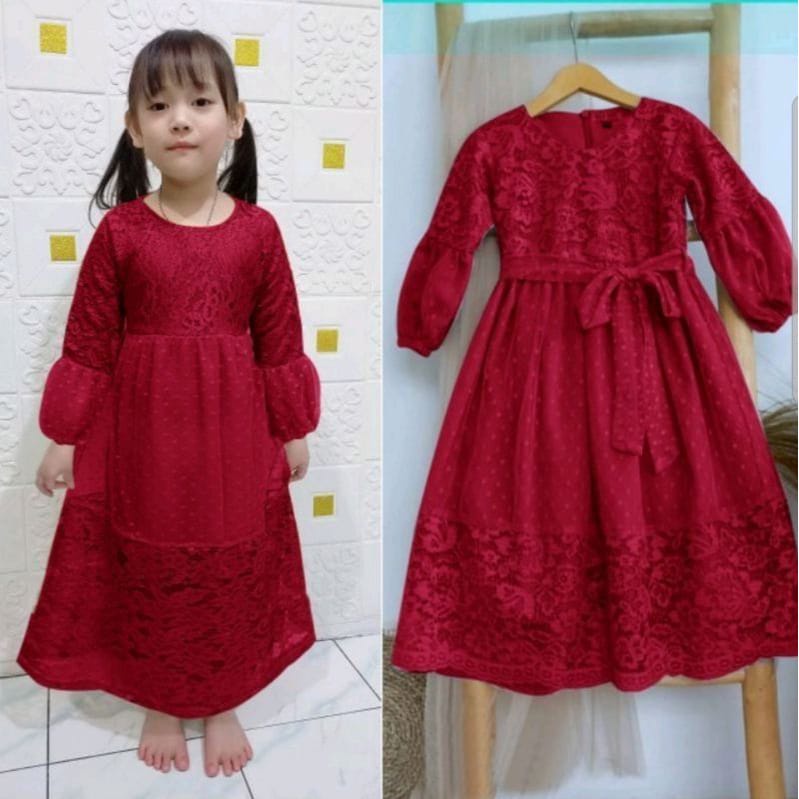 Gamis Anak Belinda/Dress Pesta Anak/Baju Muslim Anak