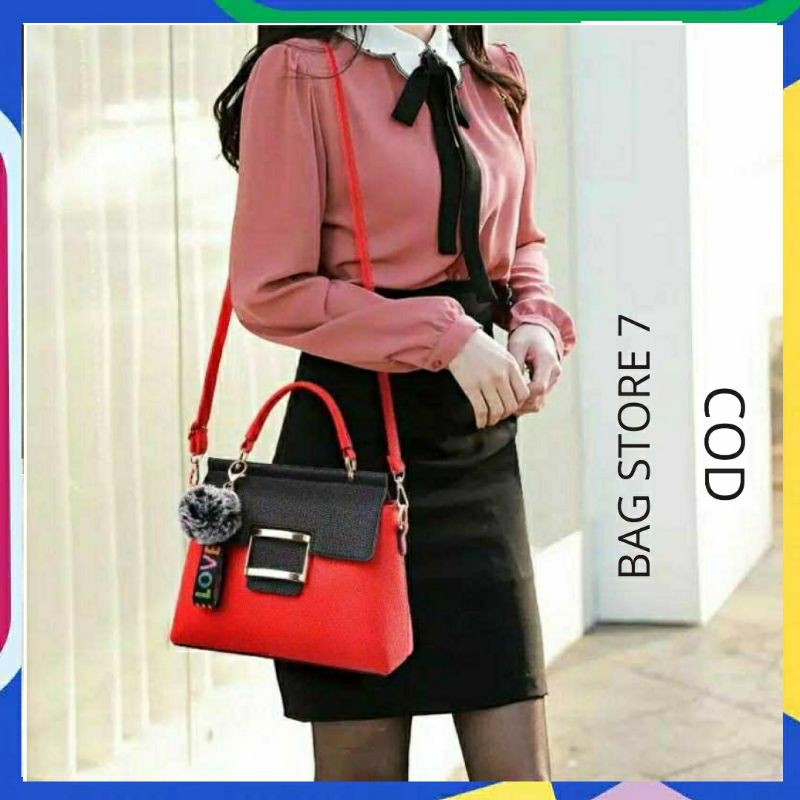 TAS SHOULDER BAG WANITA SLEMPANG REMAJA BATAM TERBARU IMPORT KOREA  MURAH BRANDED / BAG STORE 7