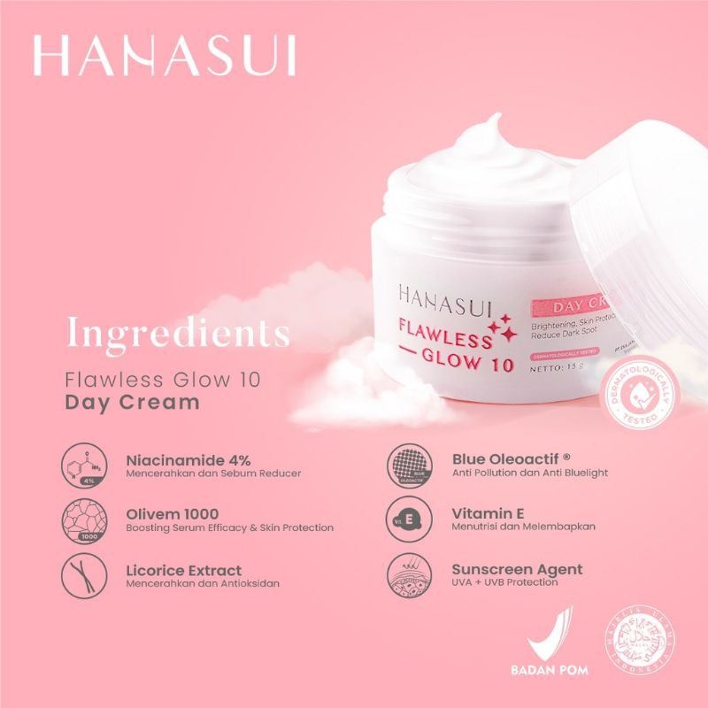 PAKET HANASUI SKINCARE FLAWLESS GLOW 10 SERIES [WHITENING &amp; GLOWING]