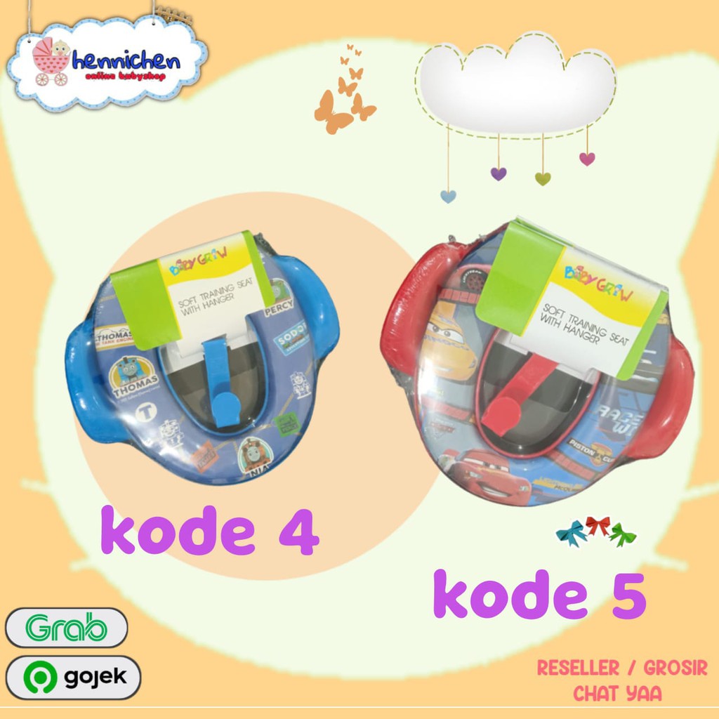BANYAK MOTIF READY GOJEK / GRAB SNI Dudukan Toilet Anak Potty Seat Training Ring Closet With / No Handle / Travel Seat