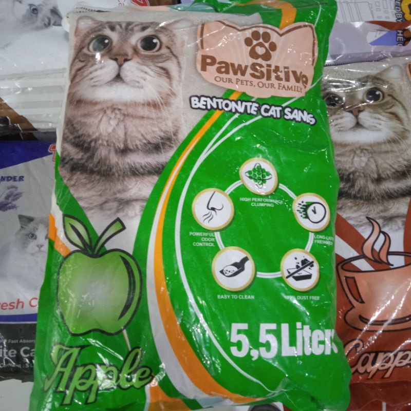 Pawsitive 5,5 liter Pasir Kucing Pasir Wangi dan Gumpal / Cat litter