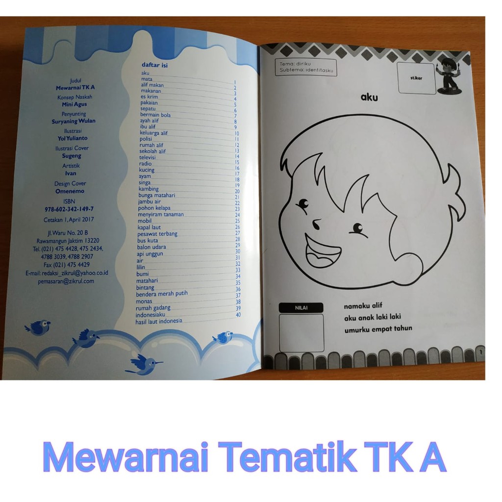 Buku Aktivitas Anak Paud Tk Mewarnai Tematik Shopee Indonesia