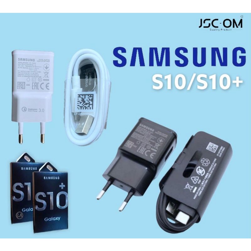 chargher S10 Fast Charging dengan kabel Type C Micro USB cas HP universal samsung