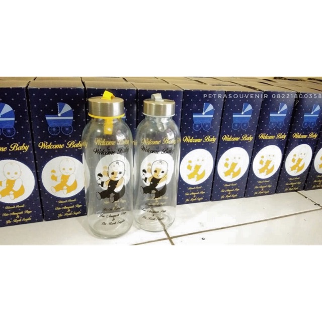 Souvenir botol kaca custom