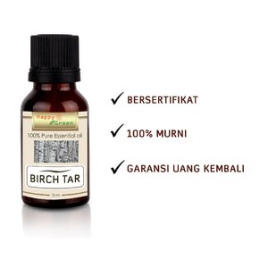 Happy Green Birch Tar Essential Oil (10 ml) Minyak Birch Pahit 100%