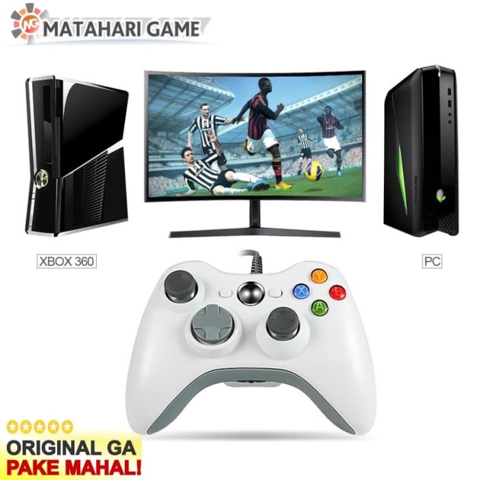 Microsoft Stick XBOX 360 Original Pabrik Wired Xbox 360 / PC - Putih ORIGINAL Original original
