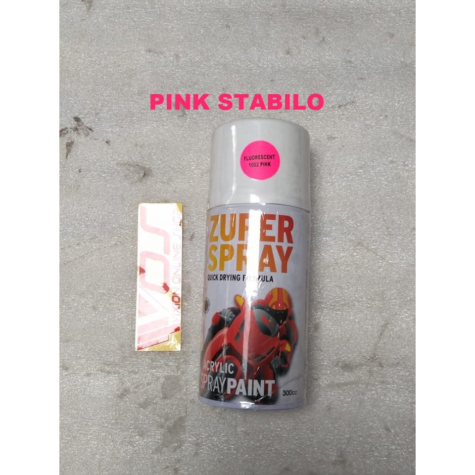 

CAT KALENG SEMPROT PYLOK MERK ZUPER SPRAY BESAR 300CC STABILO PING STABILO / PINK STABILO