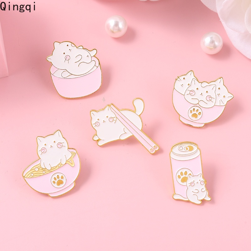 Pin Bros Lencana Enamel Bentuk Kartun Kucing Nakal Warna Pink Untuk Hadiah Anak