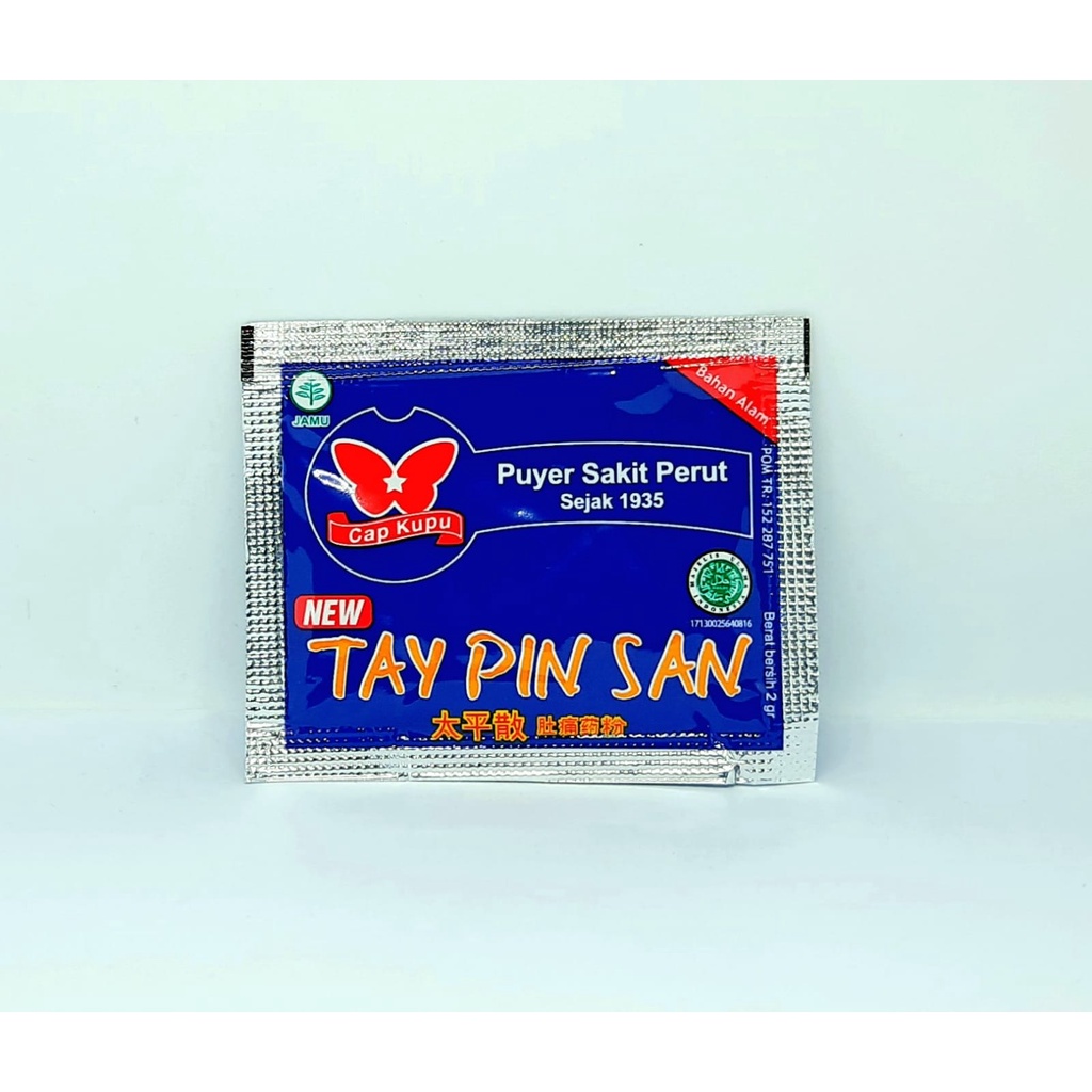 TAY PIN SAN SERBUK 1 PACK (12 SACHET) - obat sakit perut - perut kembung - diare manjur