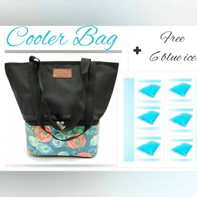 Termurah.. TAS ASI MURAH  Cooler Bag Fashion mIno + 6 blue ice gel / Tas asi + 6 blue ice gel S1