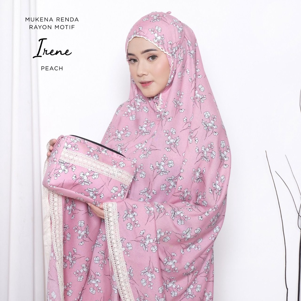 MUKENA BALI TASIK - MUKENA RENDA RAYON DEWASA MOTIF IRENE