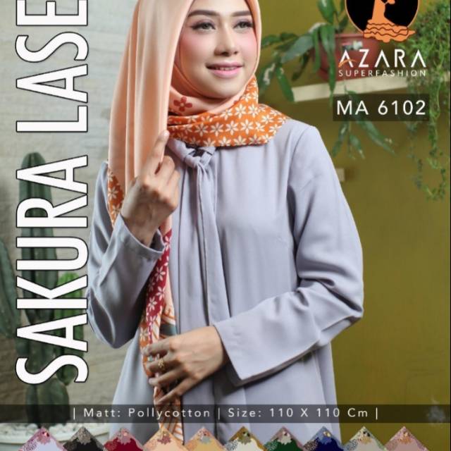 Jilbab segi empat azara