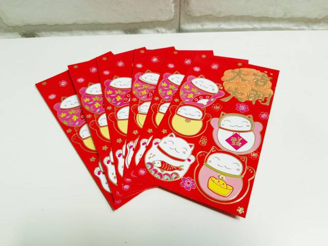 2860 Angpao Tahun Baru Imlek Babi 2019 Ampao Kado Dekorasi Imlek Hiasan Lucky Cat Maneki