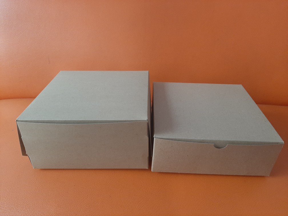 (min. Order 50) Paper Box Dus Kue Cake Kue Tart Bakery Kotak Makan B27k4 Laminasi 20x20x10