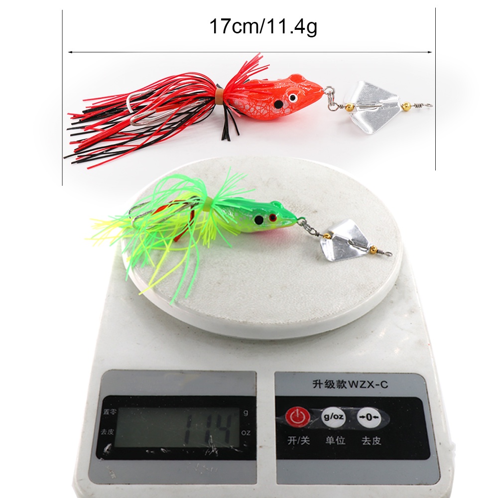 Umpan Casting Kodok 4cm11.4g Spinner Hard Frog Lure Umpan Katak Casting Umpan Pancing Floating Bait 3D Eyes soft frog killer Umpan casting gabus