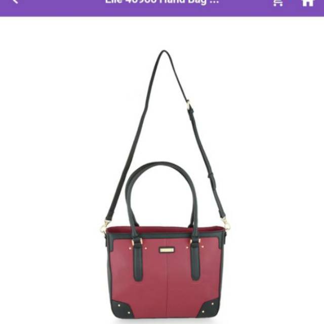 TAS ELLE ORIGINAL. Elle handbag burgundy. Type 40900. Harga store 2.3jt