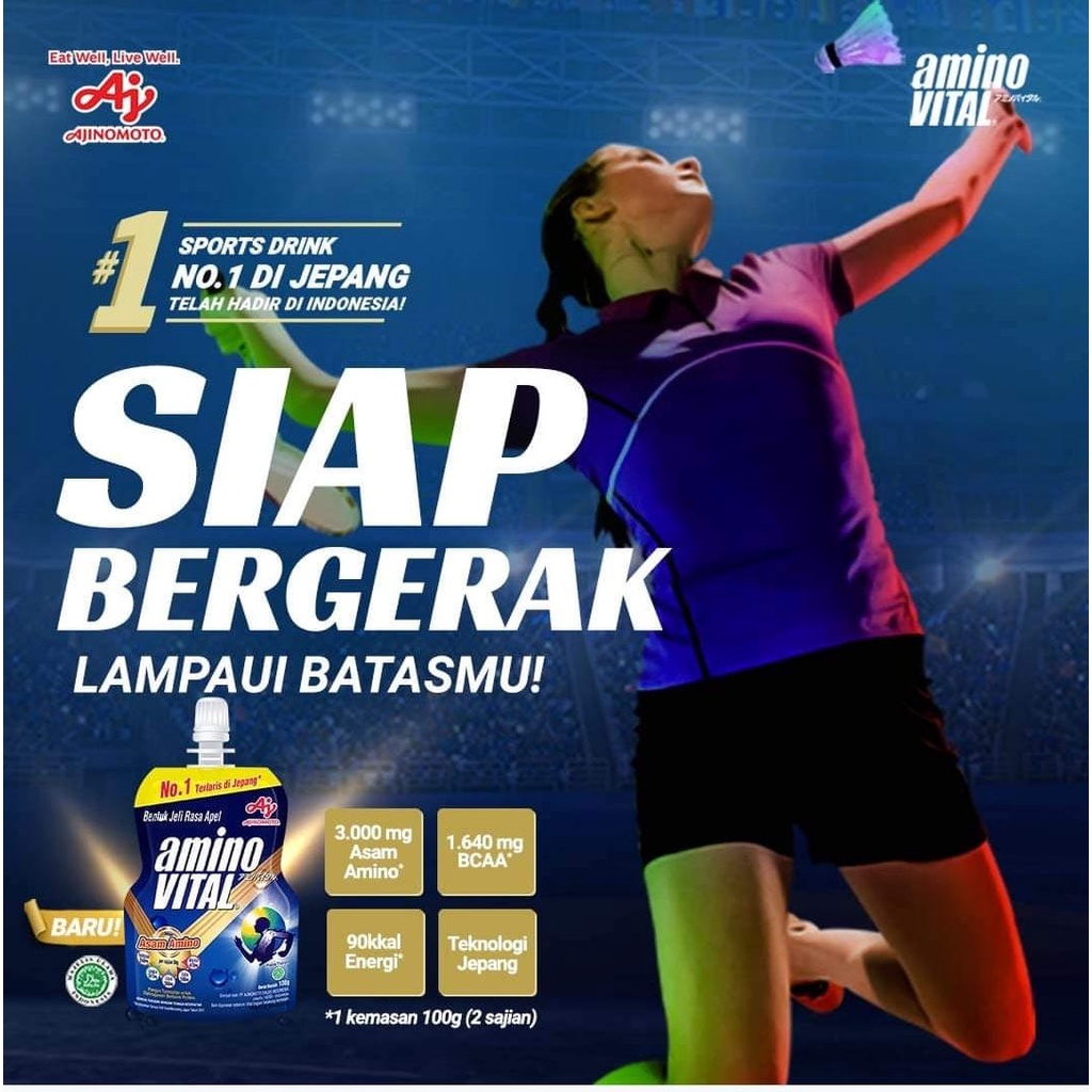 AminoVITAL Sport GEL Jelly Stamina Energy GU Lari Sepeda Olahraga amino vital