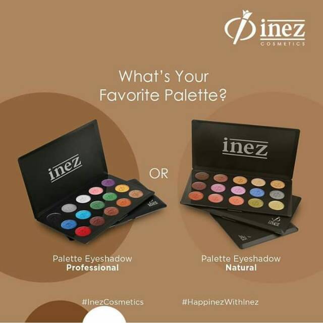 Inez Professional color eyeshadow palette / Inez Natural color eyeshadow pallete / palet eyeshadow