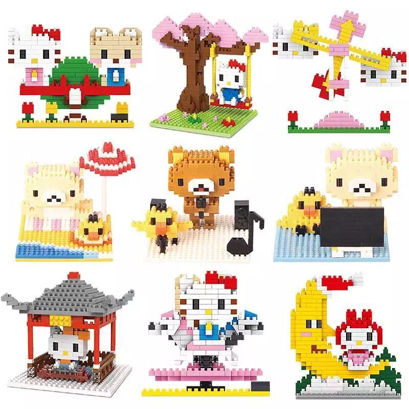 Mainan puzzle Balok Susun Model Lego Bentuk Kartun Untuk Anak