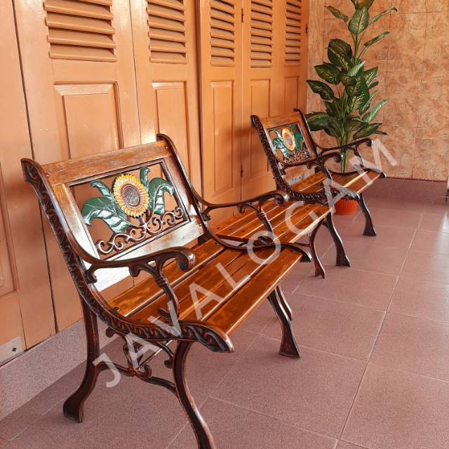Kursi Taman Teras Besi 1set