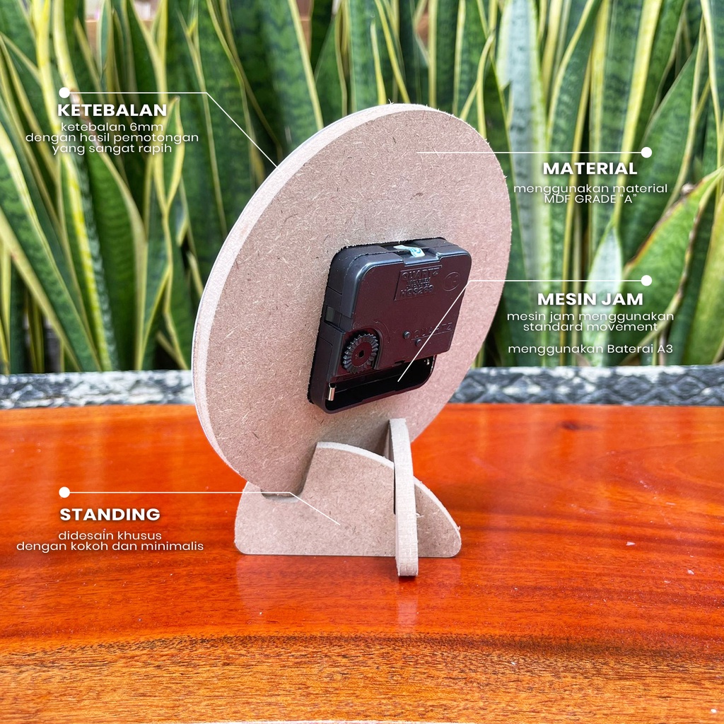 Decor Art Jam Meja Wood Dekorasi Kamar Ruang kantor Motif Gunung Abstrak Unik Aesthetic - SJM 1-1