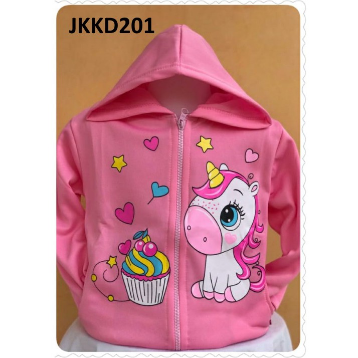 Jaket Anak Perempuan Unicorn Cupcake- JKKD202 - JKKD202