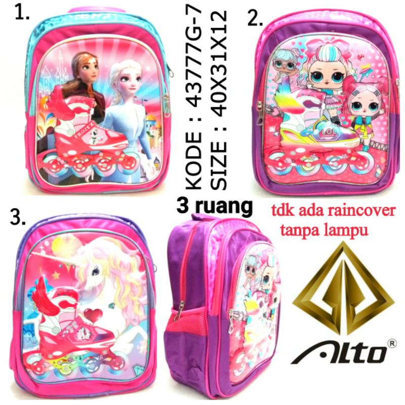 TAS RANSEL ANAK PEREMPUA  LUCU TK TERBARU BY ALTO UNICORN LOL FROZEN  43777G-7