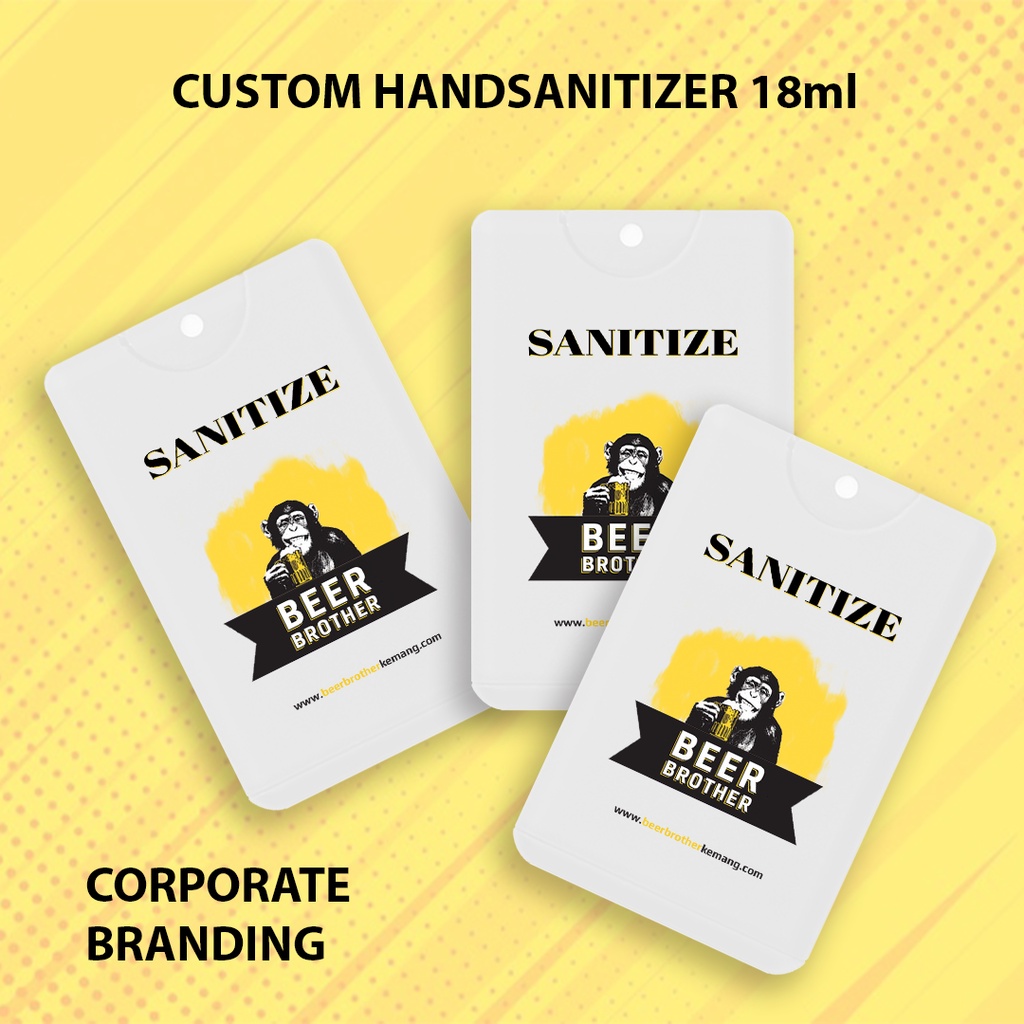 Hand Sanitizer Pocket Spray Custom Gambar Suka Suka Putih