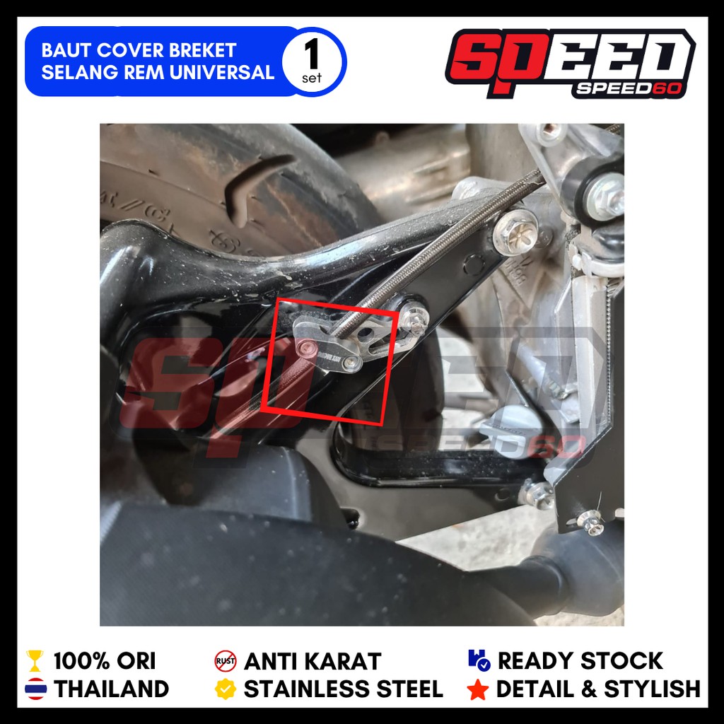 Probolt Baut Breket Selang Rem Variasi Stainless King Nut Thailand