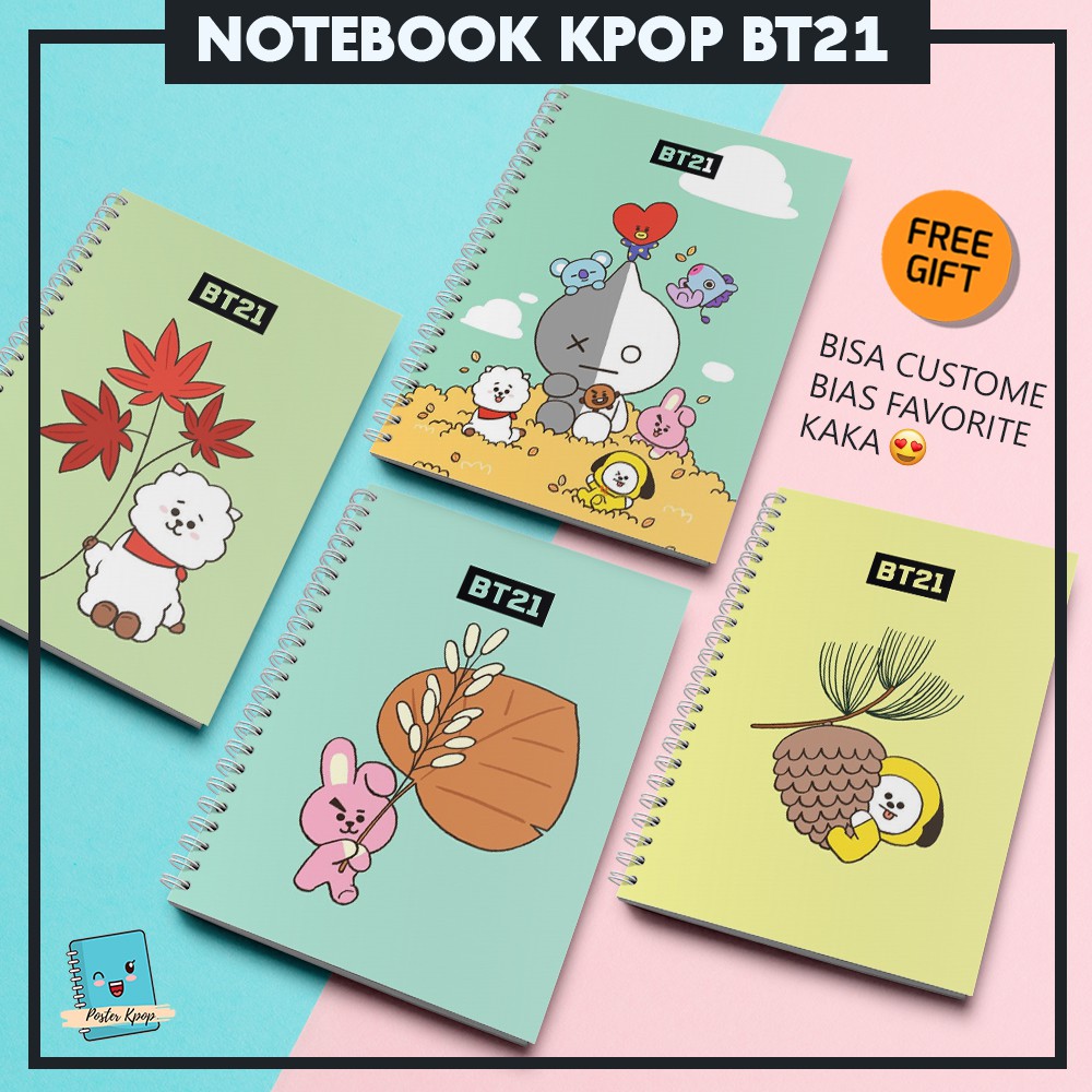 

[TERLARIS] Notebook A5 Custome Buku Tulis Buku Catatan KPOP Buku Agenda BT21 BTS SUMMER KPOP CUSTOM