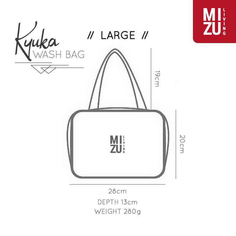 MIZU KYUKA Wash Bag Clear PVC Transparent Cosmetics Travel Makeup Bag Tas Kosmetik Bening Transparan-LARGE