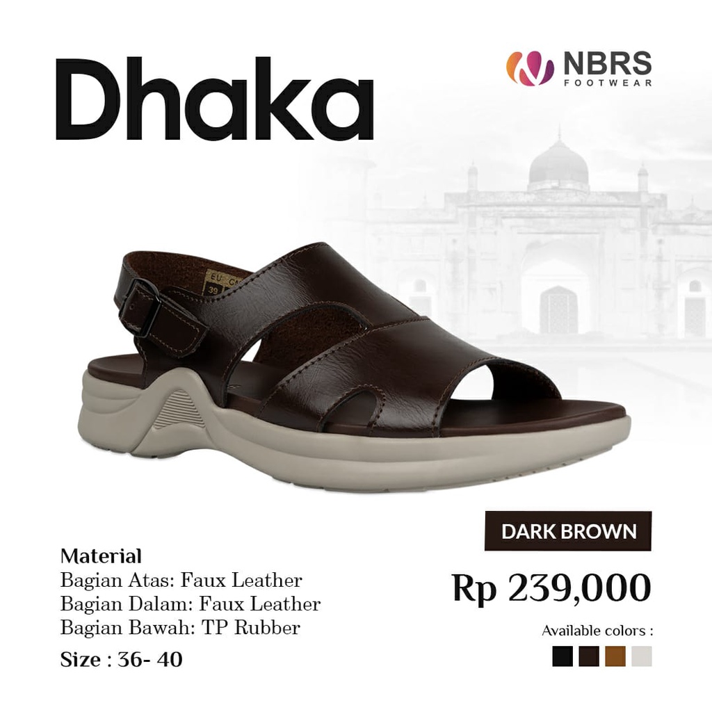 Nibras Footwear Dhaka Casual dan Simple yang Nyaman Dipakai Bahan Faux Leather by NBRS