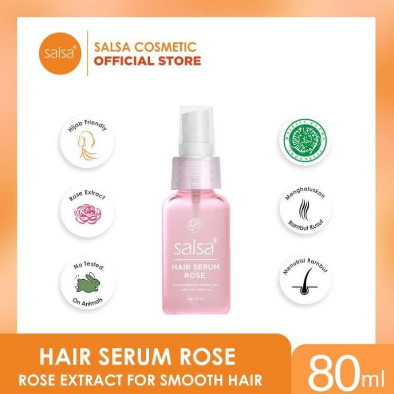 SALSA HAIR SERUM ROSE SPRAY VITAMIN RAMBUT BPOM ORIGINAL PERAWATAN RAMBUT RONTOK DAN BERCABANG