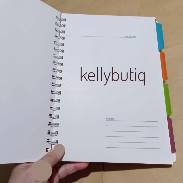 

Sale!!! Simple Spiral Ruled Divider Notebook Buku Tulis Agenda Hard Cover Bagus