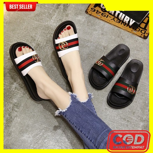 Fladeo 36 37 38 39 40 Sandal Wedges Wanita Pesta Formal Casual Origina Wd 03 Sandal Flip Flop Wedges