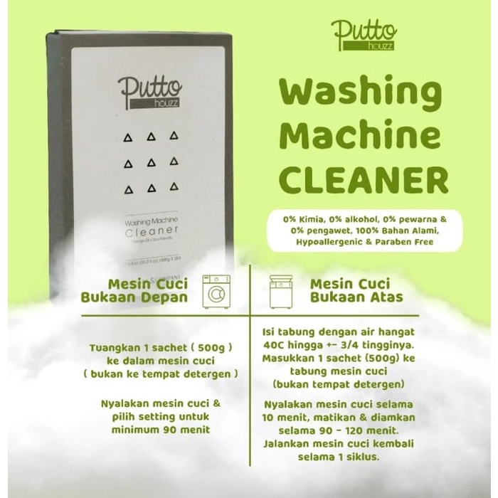 Jual Putto Houzz Washing Machine Cleaner 1 Box isi 2 Sachet 500gr