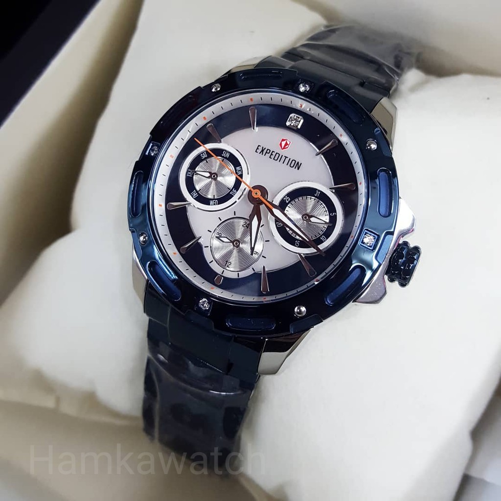 jam tangan / Watch_Id wanita expedition original e6760 blue silver