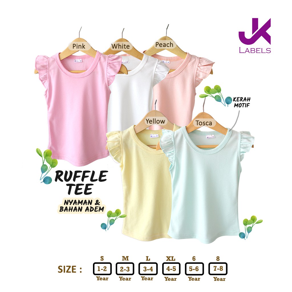 JK LABELS - Ruffle Tee (1 - 8 Tahun)