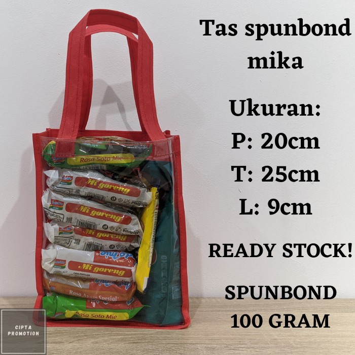 Jual Tas Mika Spunbond Kecil Tas Souvenir Tas Ulang Tahun