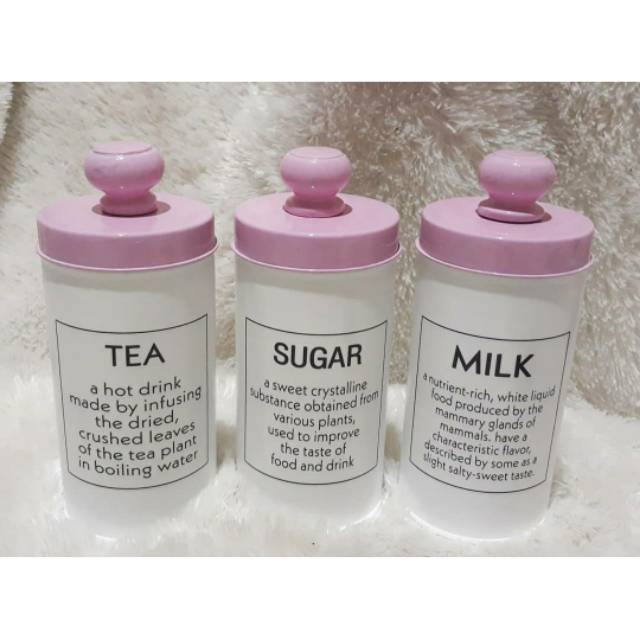 Set Toples Tea Coffee Sugar ( Request Warna )