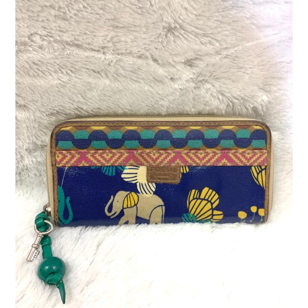 PRELOVED Fossil keyper wallet gajah