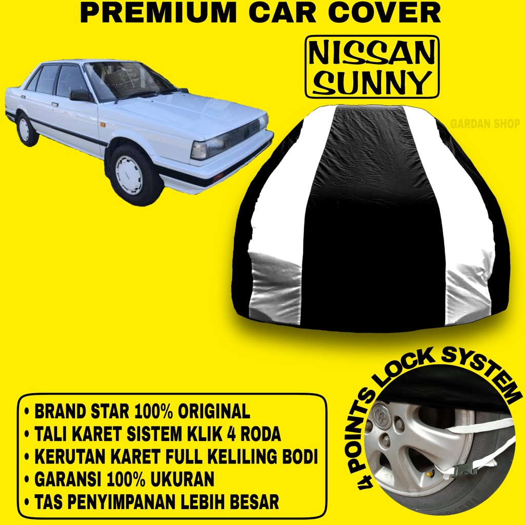 Body Cover NISSAN SUNNY Sarung Strip SILVER Penutup Pelindung Bodi Mobil Nissan Sunny PREMIUM Cover