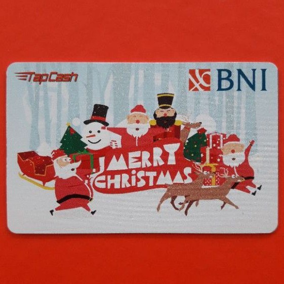 BNI Tapcash Spesial Edition CHRISTMAS / NATAL /Like eMONEY eTOLL Flazz or Brizzi